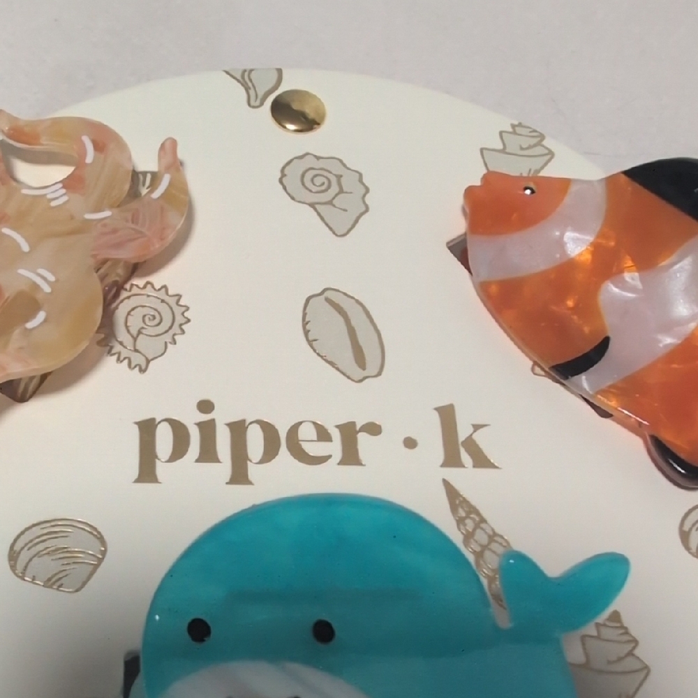 Piper K Marine Ocean Animal Hair Claw Clips - Picture 2 of 7